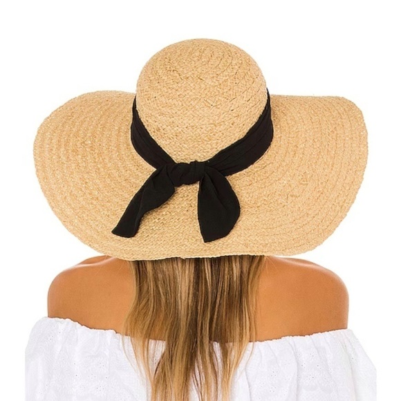 Hat Attack Avalon Sunhat in Natural & Black main image 5